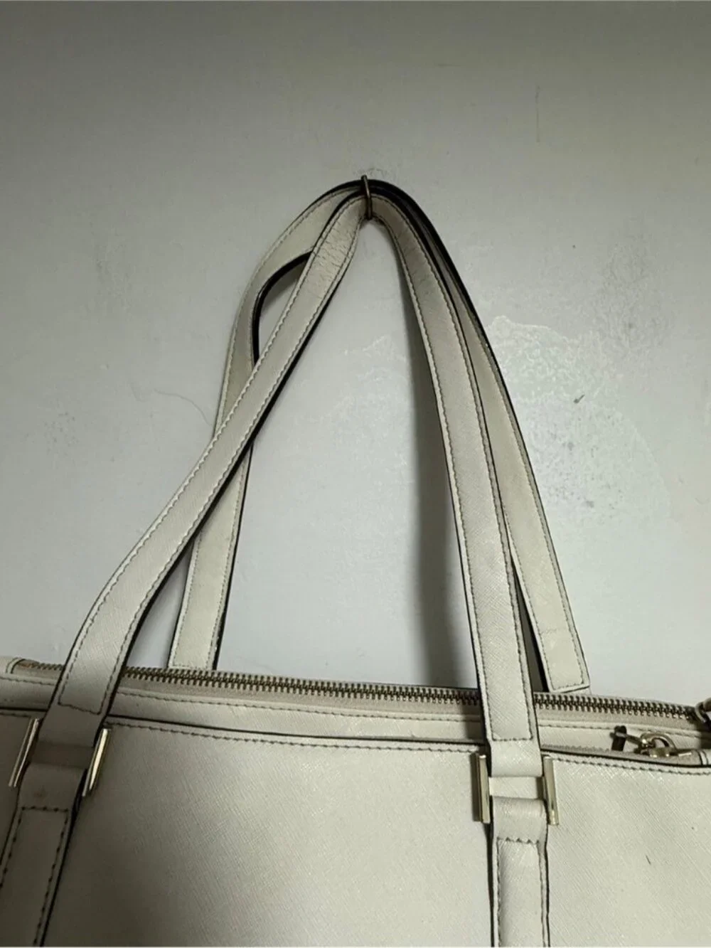 Kate Spade New York White Saffiano Tote Bag